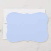 Blauw en Wit Elegante Bruids Douche Uitnodiging (Achterkant)