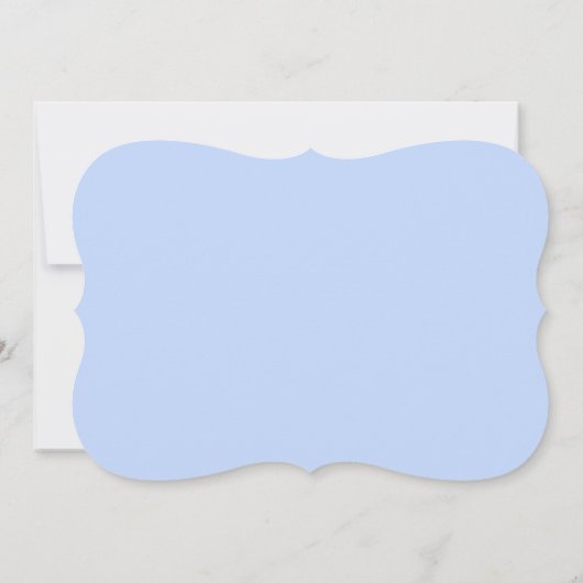 Blauw en Wit Elegante Bruids Douche Uitnodiging (Achterkant)