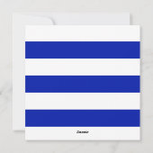 Blauw en Wit Ellegant Schrift Gelukkig Hanukkah Feestdagenkaart (Achterkant)