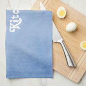 Blauw en Wit Fancy Theedoek (Quarter Fold)