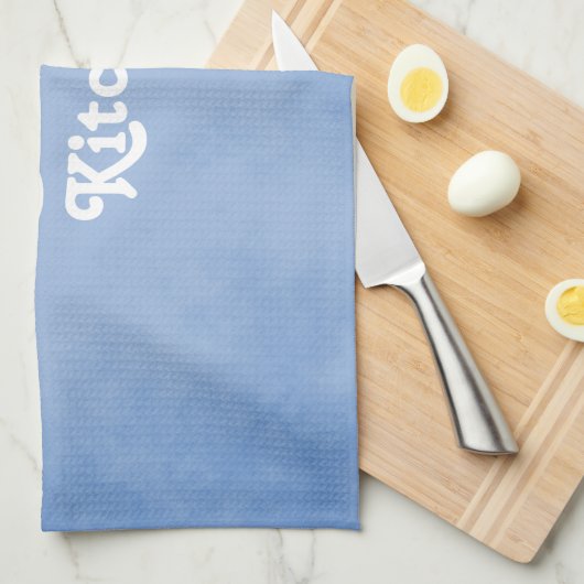 Blauw en Wit Fancy Theedoek (Quarter Fold)