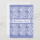 blauw en wit feest voor vrouwen kaart (Voorkant)