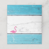 Blauw en wit Flamingo Gevouwen Plaats Kaarten Plaatskaartje (Buitenkant ongevouwen)