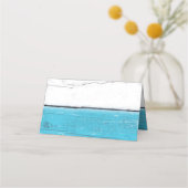 Blauw en wit Flamingo Gevouwen Plaats Kaarten Plaatskaartje (Achterkant)