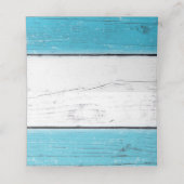 Blauw en wit Flamingo Gevouwen Plaats Kaarten Plaatskaartje (Binnenkant ongevouwen)