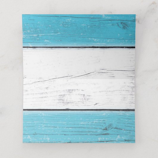 Blauw en wit Flamingo Gevouwen Plaats Kaarten Plaatskaartje (Binnenkant ongevouwen)