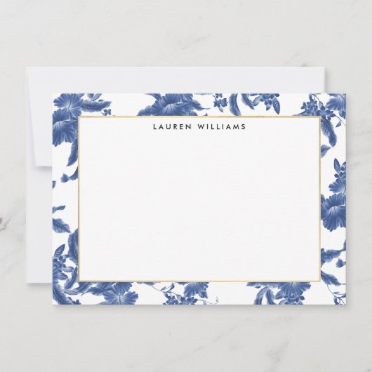 blauw en wit flat noot Kaart (Voorkant)