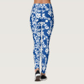 Blauw en wit flesje herstellend patroon leggings (Achterkant)