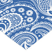 Blauw en wit flesje korte tafelloper (Hoek)