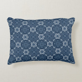 Blauw en wit flessenontwerp Accent Pillow Kussen