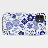 Blauw en wit flessenpatroon Case-Mate iPhone case (Achterkant (horizontaal))
