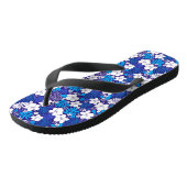 Blauw en wit flessenpatroon teenslippers (Schuin)
