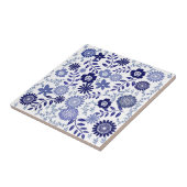 Blauw en wit flessenpatroon tegeltje (Zijkant)