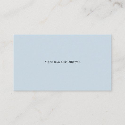 Blauw en wit Floral Baby shower Book Request Kaart Plaatskaartje (Achterkant)