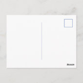 Blauw en wit floral China Patroon met vogel Briefkaart (Achterkant)