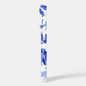  blauw en wit Floral Patroon Case-Mate iPhone Case (Achterkant / Links)
