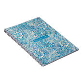 Blauw en wit Floral Patroon Notitieboek (Rechterzijde)