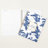  blauw en wit Floral Patroon Planner (Display)