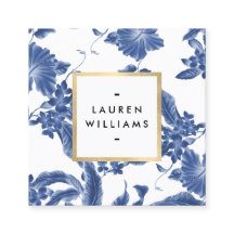 blauw en wit Floral Patroon