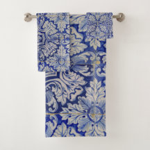 Blauw en wit  Floral Pattern