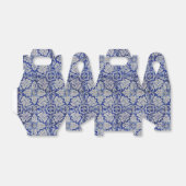 Blauw en wit  Floral Pattern Bedankdoosjes (Uitgevouwen)