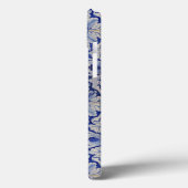 Blauw en wit Floral Pattern Case-Mate iPhone Case (Achterkant / Links)