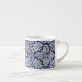Blauw en wit  Floral Pattern Espresso Kop