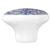 Blauw en wit  Floral Pattern Keramische Knop (Zijkant)