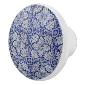 Blauw en wit  Floral Pattern Keramische Knop (Rechts)