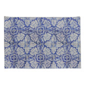 Blauw en wit  Floral Pattern Kussensloop (Achterkant-Rechts)