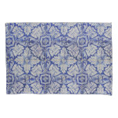 Blauw en wit  Floral Pattern Kussensloop (Voorkant-Links)