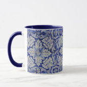 Blauw en wit  Floral Pattern Mok (Links)