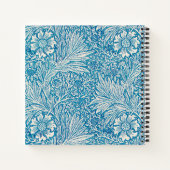 Blauw en wit  Floral Pattern Square Notitieboek (Achterkant)