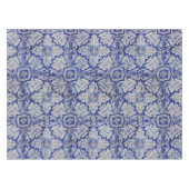 Blauw en wit  Floral Pattern Tafelkleed (Voorkant (Horizontaal))