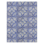 Blauw en wit  Floral Pattern Tafelkleed (Voorkant)
