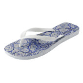 Blauw en wit  Floral Pattern Teenslippers (Schuin)