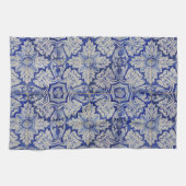 Blauw en wit  Floral Pattern Theedoek (Horizontaal)