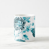 Blauw en wit  Floral Toile No.2 Koffiemok (Center)