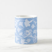 Blauw en wit floreel patroon koffiemok (Center)