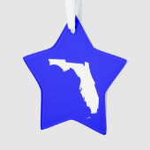 Blauw en Wit Florida Ornament (voorkant)