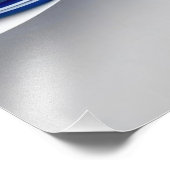 Blauw en Wit Foto Afdruk (Hoek)