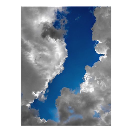 Blauw en wit foto afdruk (Voorkant)