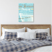 Blauw en wit Frans Bathtub Canvas Afdruk (Insitu (Slaapkamer))