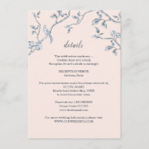 Blauw en wit Frans Toile Huwelijksdetails  