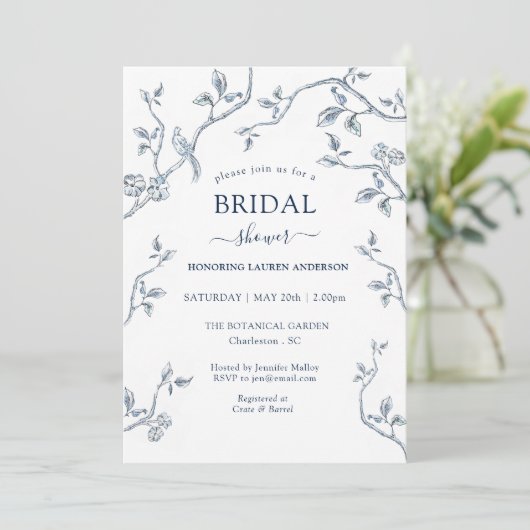 Blauw en wit Frans Vrijgezellenfeest Kaart (Staand voorkant)