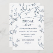 Blauw en wit Frans Vrijgezellenfeest Kaart (Voorkant / Achterkant)