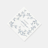 Blauw en wit Frans Vrijgezellenfeest Servet (Hoek)