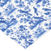  blauw en wit Franse bloemen Lange Tafelloper (Hoek)