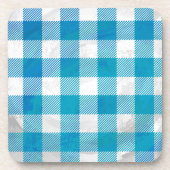 Blauw en wit Gecontroleerd Buffalo-spel Onderzetter (Voorkant)