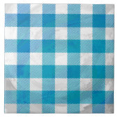 Blauw en wit Gecontroleerd Buffalo-spel Tegeltje (Voorkant)